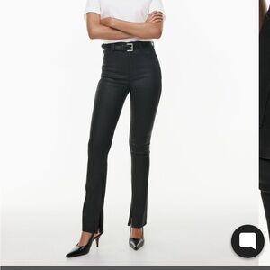 Denim forum coated black skinny jean